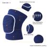 PATIKIL M Protective Knee Pads, 3 Pairs Sponge Volleyball Knee Pads Breathable Dance Knee Pads Brace for Women Men Football Basketball Workout, Blue/Grey/Pink view 2