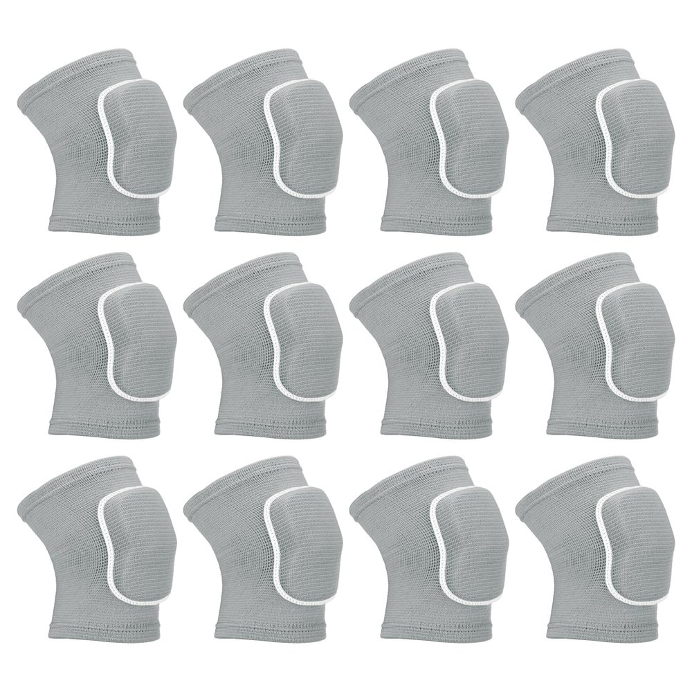 PATIKIL S Size Protective Knee Pads, 6 Pairs Sponge Volleyball Knee Pads Breathable Dance Knee Pads Brace for Women Men Football Basketball Workout, Grey