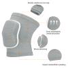 PATIKIL S Size Protective Knee Pads, 6 Pairs Sponge Volleyball Knee Pads Breathable Dance Knee Pads Brace for Women Men Football Basketball Workout, Grey view 2