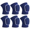 PATIKIL M Size Protective Knee Pads, 3 Pairs Sponge Volleyball Knee Pads Breathable Dance Knee Pads Brace for Women Men Football Basketball Workout, Blue view 1