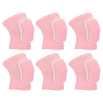 PATIKIL XS Size Protective Knee Pads, 3 Pairs Sponge Volleyball Knee Pads Breathable Dance Knee Pads Brace for Women Men Football Basketball Workout, Pink