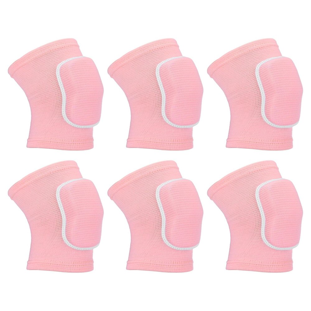 PATIKIL XS Size Protective Knee Pads, 3 Pairs Sponge Volleyball Knee Pads Breathable Dance Knee Pads Brace for Women Men Football Basketball Workout, Pink