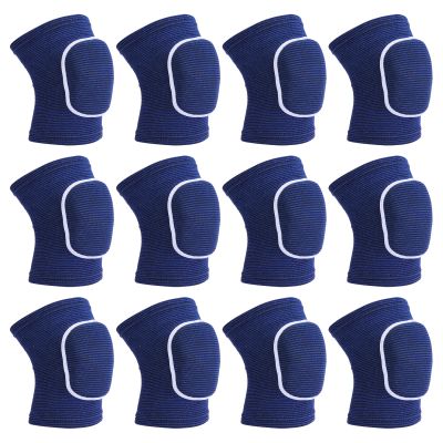 PATIKIL S Size Protective Knee Pads, 6 Pairs Sponge Volleyball Knee Pads Breathable Dance Knee Pads Brace for Women Men Football Basketball Workout, Blue