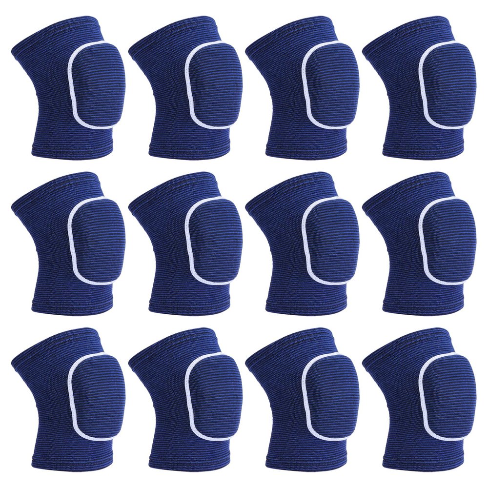 PATIKIL S Size Protective Knee Pads, 6 Pairs Sponge Volleyball Knee Pads Breathable Dance Knee Pads Brace for Women Men Football Basketball Workout, Blue
