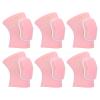 PATIKIL L Size Protective Knee Pads, 3 Pairs Sponge Volleyball Knee Pads Breathable Dance Knee Pads Brace for Women Men Football Basketball Workout, Pink view 1