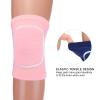 PATIKIL L Size Protective Knee Pads, 3 Pairs Sponge Volleyball Knee Pads Breathable Dance Knee Pads Brace for Women Men Football Basketball Workout, Pink view 3