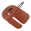 PATIKIL Archery Finger Tabs, Leather Archery Finger Guard Adjustable Protective Gear for Recurve Bows Hunting Shooting Practice, Brown