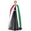 QASNLU Italian flag print Halloween hooded cape decoration cape costumes for witches, Mardi Gras, Christmas, Black view 3