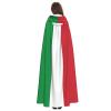 QASNLU Italian flag print Halloween hooded cape decoration cape costumes for witches, Mardi Gras, Christmas, Black view 4