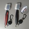 2 Pack Golf Club Brush and Club Groove Cleaning Brush Nylon Steel Wire Double-Sided Golf Cleaning Brush, This is a Must-Have Golf Accessory for Golf Enthusiasts (Red + Black) view 3