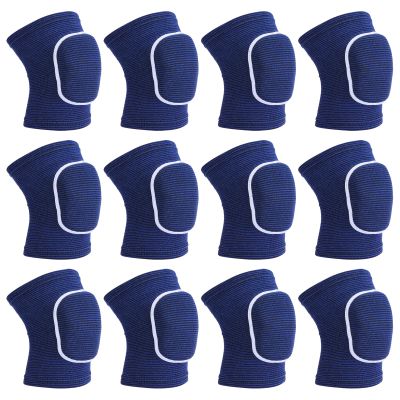 PATIKIL L Size Protective Knee Pads, 6 Pairs Sponge Volleyball Knee Pads Breathable Dance Knee Pads Brace for Women Men Football Basketball Workout, Blue