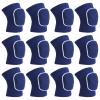 PATIKIL L Size Protective Knee Pads, 6 Pairs Sponge Volleyball Knee Pads Breathable Dance Knee Pads Brace for Women Men Football Basketball Workout, Blue view 1