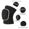 PATIKIL M Protective Knee Pads, 6 Pairs Sponge Volleyball Knee Pads Breathable Dance Knee Pads Brace for Women Men Football Basketball Workout, Black White view 2