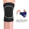 PATIKIL M Protective Knee Pads, 6 Pairs Sponge Volleyball Knee Pads Breathable Dance Knee Pads Brace for Women Men Football Basketball Workout, Black White view 3