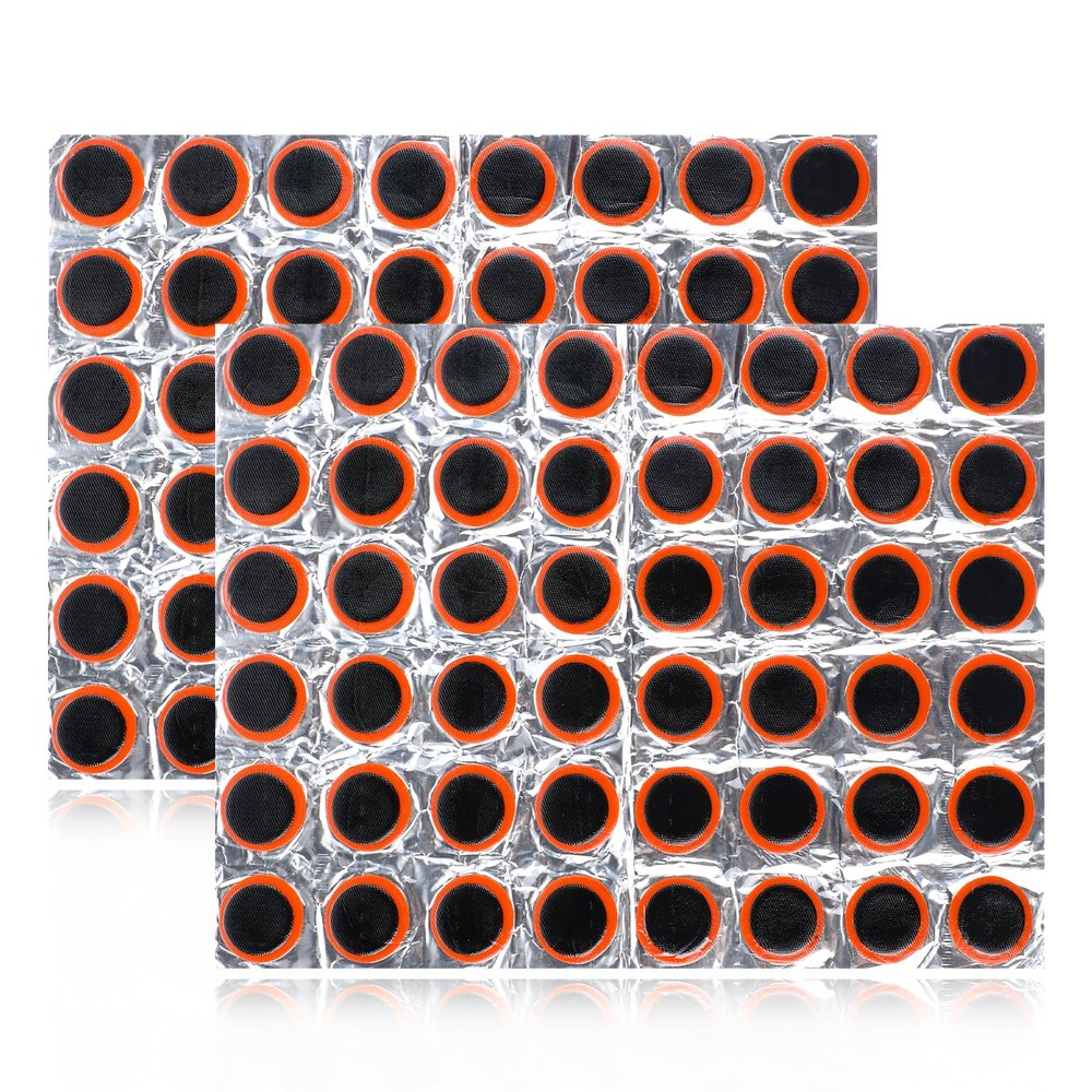 Giantree 96Pcs Rubber Bike Tire Patches, Rubber Patch Outdoor Cycling Bicycle Tire Tool, Bicycle Inner Tube Puncture Patch for Motorcycle BMX Cycling MTB Road Mountain Bicycle A3 (Without Glue)