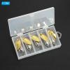 PATIKIL Fishing Spinners 1/4 oz, 5 Pack Single Hook Trout Lures Teardrop Fishing Lures Inline Spinner with Tackle Boxes for Freshwater Saltwater Fishing, Silver Tone view 3
