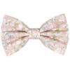 MACBANA Mens Cotton Floral Pre-tied Bowtie Flower Pattern Bow Tie for Wedding Groomsmen Party Light Peach view 1