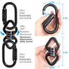 Aerial Silks Hardware Kit 30 KN Swing Swivel Aerial Yoga Hammock Rigging Aluminum Swivel Aerial Hoop Lyra Rotational Device Hanging Accessory (Black set 9) view 3