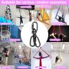 Aerial Silks Hardware Kit 30 KN Swing Swivel Aerial Yoga Hammock Rigging Aluminum Swivel Aerial Hoop Lyra Rotational Device Hanging Accessory (Black set 10) view 2