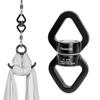 Aerial Silks Hardware Kit 30 KN Swing Swivel Aerial Yoga Hammock Rigging Aluminum Swivel Aerial Hoop Lyra Rotational Device Hanging Accessory (Black set 10) view 4
