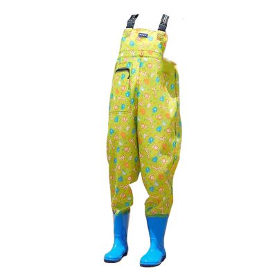 KPHYMOD Chest Waders with A Buttocks, Women Fishing Transplanting Outdoor Waterproof Boots, Non Slip Hip Waders(Yellow,6.5)