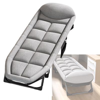 Foldable Bed with Mattress for Adults, Portable Outdoor Cot Heavy Duty Sleeping Bed with Adjustable 6 Position, Space Saving Fold Up Bed for Easy Storage(200 * 65 * 40cm)