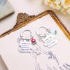 2Pcs Thank You keychain, Engraved Block Puzzle with Enameled Flower, Gifts for Friends, Coworkers, Heartwarming Therapist, Nurse Teacher Presents view 3