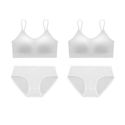 Fuzzleehi Womens Disposable Panties and Bras for Business Trip Travel Hotel Spa Hospital Stays Tanning Spa Salon Services Panties and bras White(4pcs/pk)