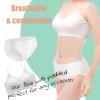 Fuzzleehi Womens Disposable Panties and Bras for Business Trip Travel Hotel Spa Hospital Stays Tanning Spa Salon Services Panties and bras White(4pcs/pk) view 2