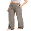 Talovee Yoga Pants Women Wide Leg Pants High Waist Stretch Dress Casual Sweatpants Lounge Pants with Pockets Taupe, X-Large view 2
