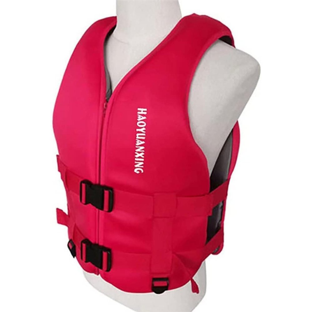 Lifejackets for Adults, Adult Kayak Vest High Buoyancy Swim Vest Women's Men's Adjustable Straps Safety Jacket Great for Watersports, Boating, Swim, & More (Red, X-Large)