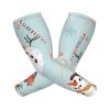 Woyaba merry christmas with cute snowman and candies christmas snowman compression arm sleeves,farslemers defense gardening sleeves sun protection arm sleeves for men women adult view 1