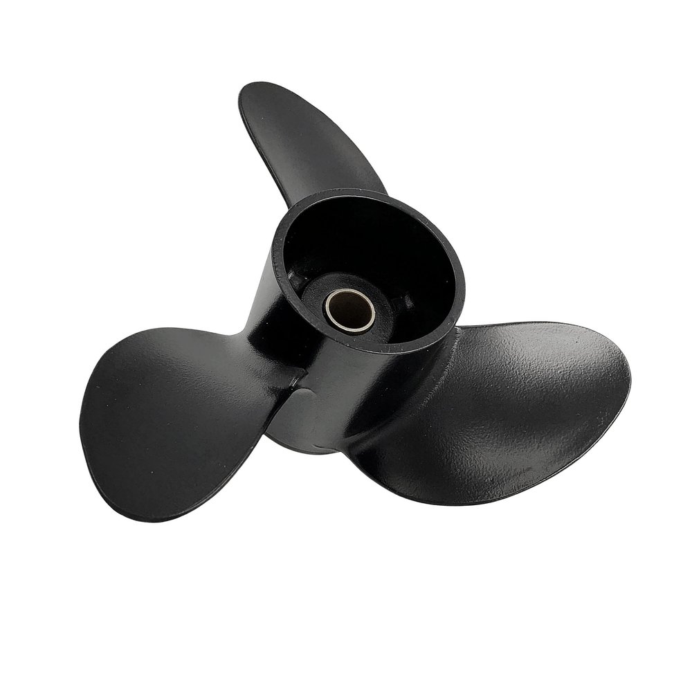 WINGOGO 369B64518-1 7.8 X 9 Pitch RH 3 Blade 12 Spline Tooth Outboard Boat Propeller Replacement for Tohatsu 4-6 HP MFS4/5S/6S M5B Aluminum Prop with Hub Kit