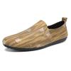 TAYGUM Mens Loafers Shoe Round Toe Faux Leather Loafer Shoes Lightweight Slip Resistant Flexible Outdoor Wedding Slip-on(Khaki,10) view 1