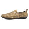 TAYGUM Mens Loafers Shoe Round Toe Faux Leather Loafer Shoes Lightweight Slip Resistant Flexible Outdoor Wedding Slip-on(Khaki,10) view 2