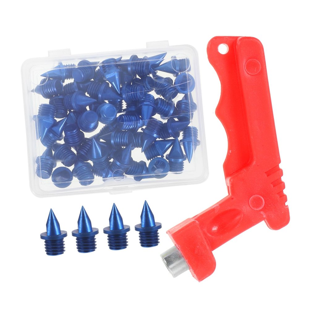 HANABASS 4sets Track Spikes Wrench Hard Steel Replacement Spikes for Track Shoes Suitable for Running Jumping and Outdoor Sports Activities