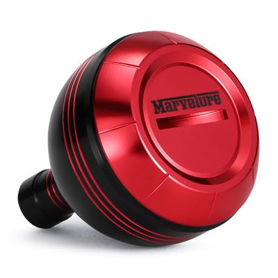MARVELURE Power Handle Knob Fishing Spinning Reel Accessories for Shimano Type A, Daiwa Type S (Black Red, 1.5 inches / 38 mm)