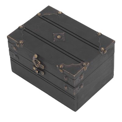 F&Y Retro Vintage Wooden Jewelry Box Treasure Storage Box ORGANIZERS Container Case Chest Trinket Box for Girls Girlfriend Women Grey
