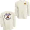Los Angeles Lakers NBA Officially Licensed Long Sleeve T-Shirt Ringspun Front/Back Ivory, Medium view 1