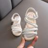 Toddler Flower Girl Sandals Girl Summer Dress Shoes Open Toe Little Girls Princess Dress up Clothes for Little Girls (Silver, 9.5 Little Child) view 2