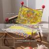 Camping Chair High-end Dragon Print Sports Chair, Outdoor Portable Folding Beach Chair, No Installation Required, Load-Bearing 120kg/264.6lbs(Yellow A) view 4