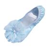 Ballet Shoes for Girls, Toddler Kids Satin Dance Practice Slippers Split Soft Princess Dress Shoes for Little Girls (Blue, 11 Little Child) view 1