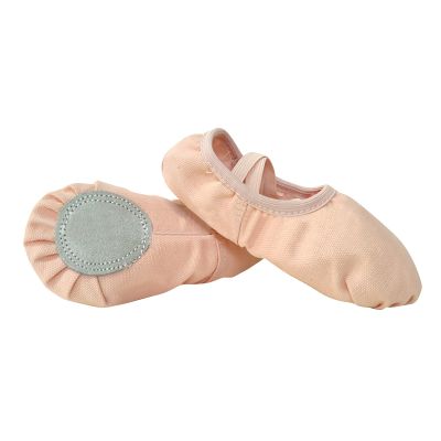 NineFit Basics Child Ballet Shoes, Toddler Shoes, Girls Ballet Slippers, Soft Upper, Full Suede Outsole, Pre-Sewn Girls Dress Shoes (Pink, 4 Big Kids)