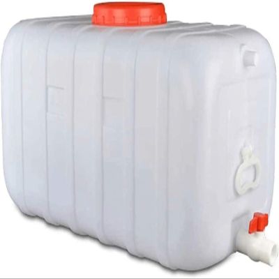 YXCUIDP White Horizontal Water Tank,Portable Water Container with Tap,Water Storage Carrier Jug for Camping Outdoor Hiking Emergency with 2m Hose Pipe(150L)