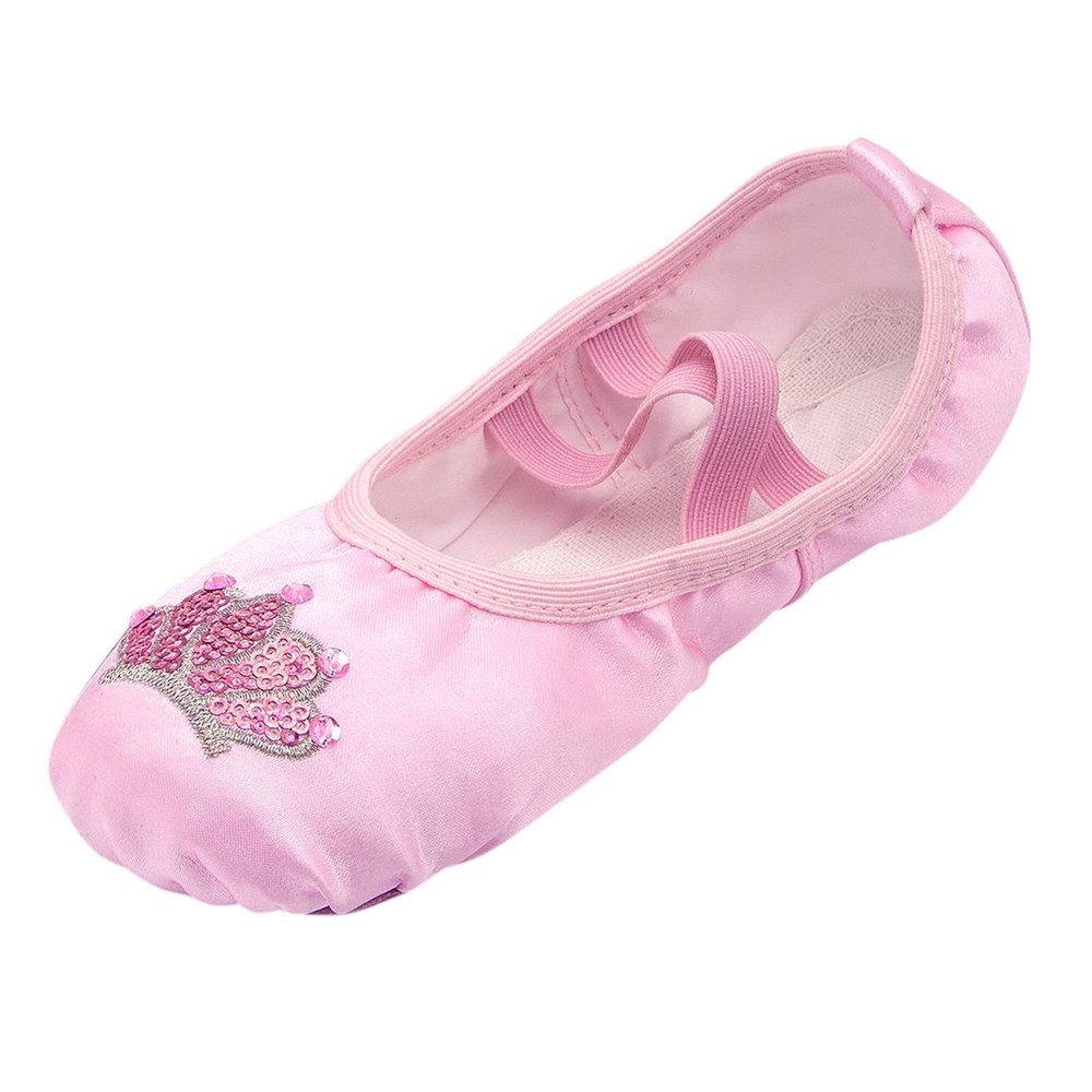 Ballet Shoes for Girls Toddler Ballet Slippers Highly Elastic Canvas Girls Ballerina Dance Shoes for Kids (Pink, 10.5 Little Child)
