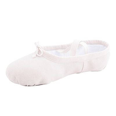 NineFit Basics Ballet Shoes for Girls Toddler Dance Slippers Canvas Ballerina Boys Shoes for Little Kid/Big Kid Toddler Shoes (White, 1.5 Big Kids)