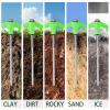 12 Pack 8" Screw in Tent Stakes Heavy Duty- Ground Anchors Screw- Tent Pegs Camping Stakes- Hex Pegs Drillable Tent Stakes and Hexagon Head Drive and Storage Box(Green) view 3