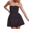 Eilova Orityle Women's Strapless Tube Mini Dress A Line Bodycon Short Dress Formal Elegant Evening Party Homecoming Prom Dresses Black view 1