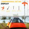 12 Pack 8" Screw in Tent Stakes Heavy Duty- Ground Anchors Screw- Tent Pegs Camping Stakes- Hex Pegs Drillable Tent Stakes and Hexagon Head Drive and Storage Box (Orange) view 2