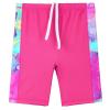 TFJH E 2PCS Girls Bathing Suits Long Sleeve Rash Guard Sets UPF 50+ Swimsuits HotPink Marble 104/110 view 4
